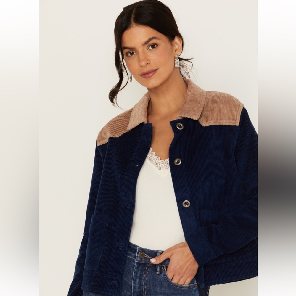 NWOT Idyllwind Oak Hill Corduroy Color Block Jacket